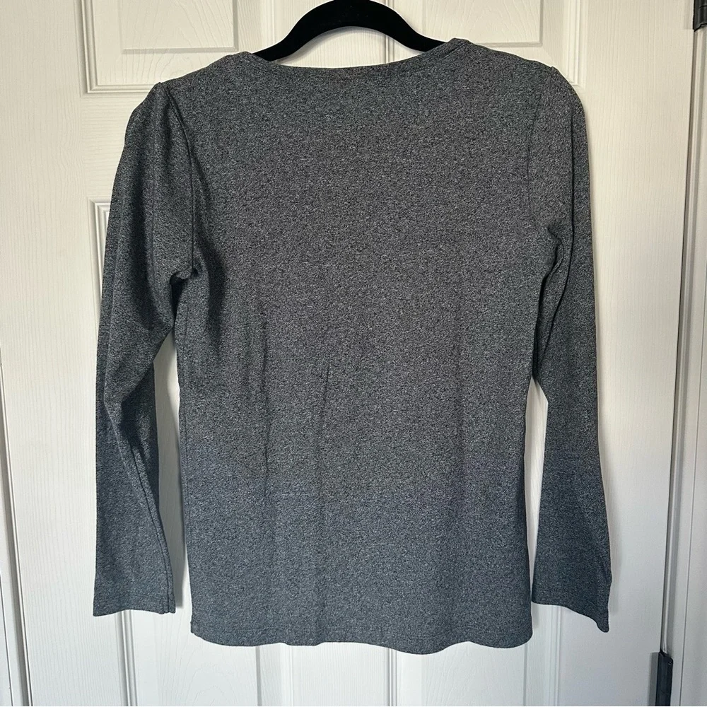 Eddie Bauer Charcoal Gray 100% Cotton Long Sleeve Tee - Medium - Picture 5 of 5